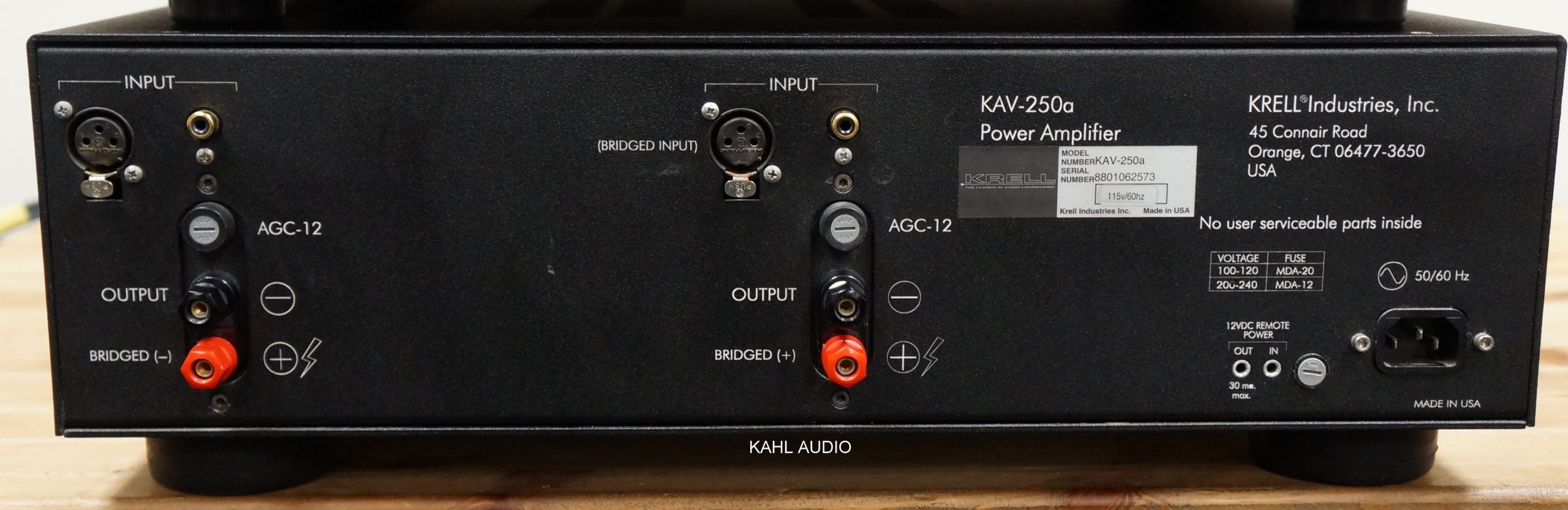 Krell KAV-250a stereo amp. Lots of positive reviews! $3,300 MSRP